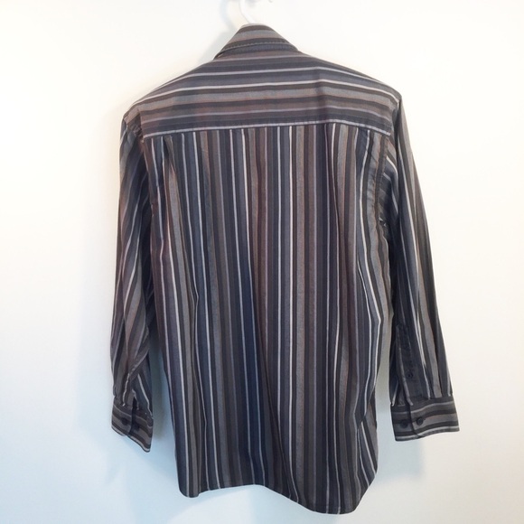 Pierre Cardin Long Sleeve Button Up Striped Shirt - Picture 2 of 6